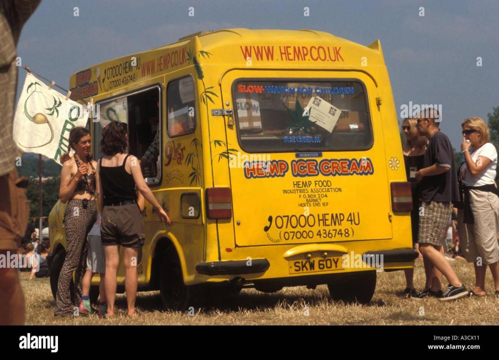 hemp-ice-cream-van-glastonbury-festival-june-1999-A3CX11.jpg
