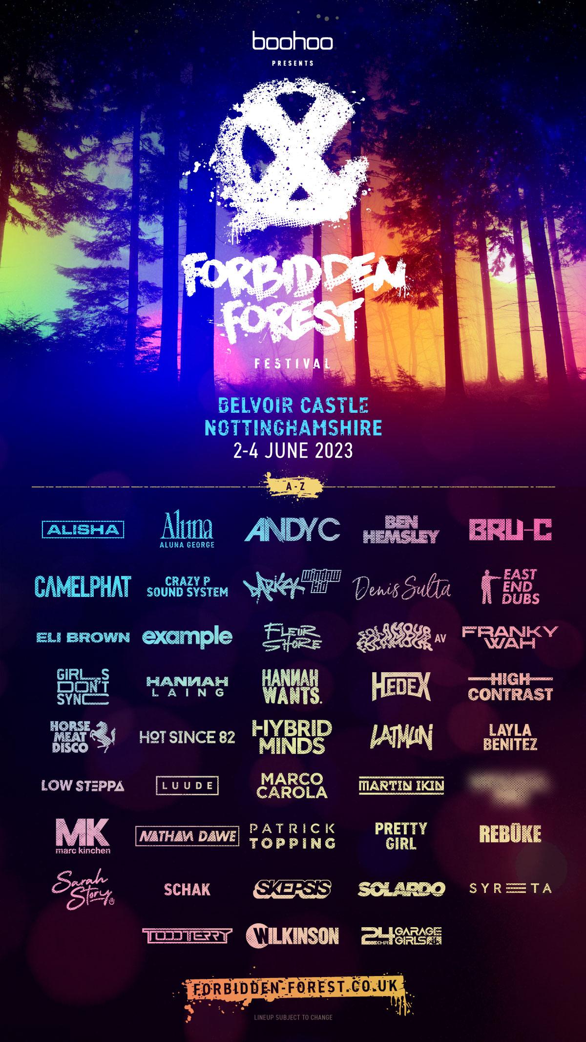 Forbidden Forest Festival announces more acts for 2023