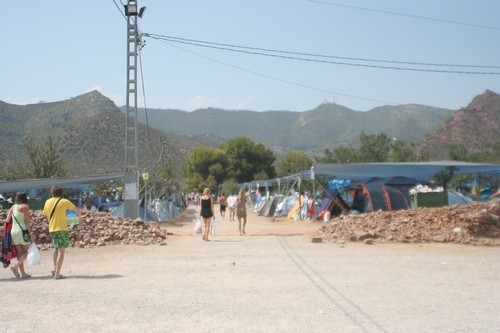one of the festival campsites