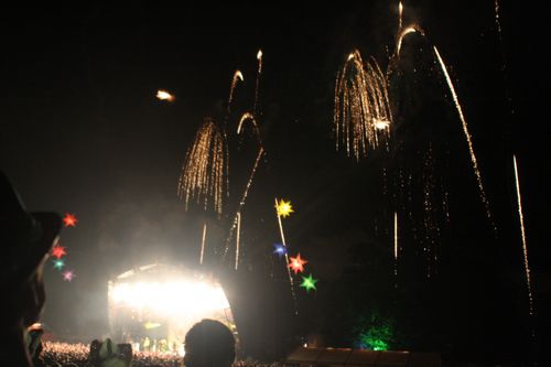around the festival site (Fireworks)