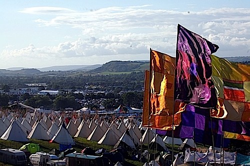 Glastonbury pre hotsell erected tents