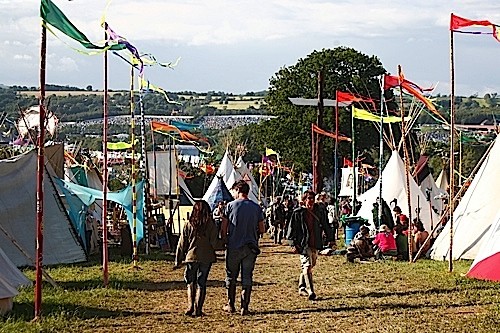 around the festival site (Greenfields)
