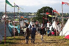 around the festival site (Greenfields)
