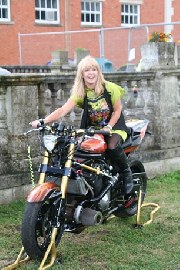 Toyah Wilcox (on motorbike)