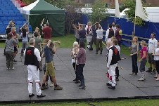 around the festival site (entertainers)
