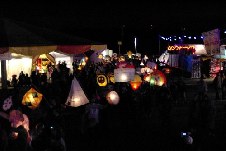 around the festival site (lantern parade)