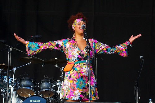 Arielle Free (stage host) @ Bestival 2013