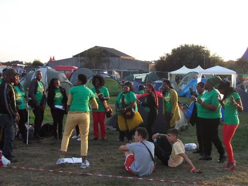 The Reggae Choir singing in the campsite @ One Love Festival 2013