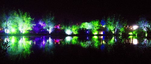 around the festival site (at night)