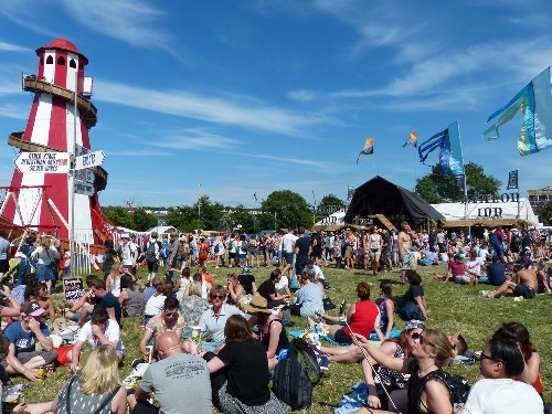 around the festival site (Avalon): Glastonbury Festival 2015
