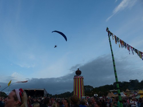 around the festival site (Paraglider Decends)