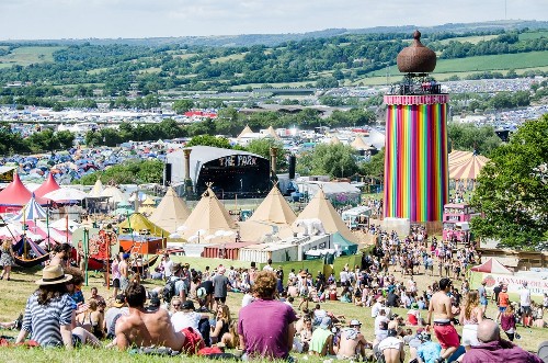around the festival site (The Park): Glastonbury Festival 2015