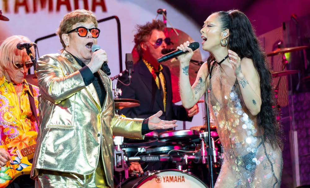 Elton John and Rina Sawayama - Glastonbury Festival 2023