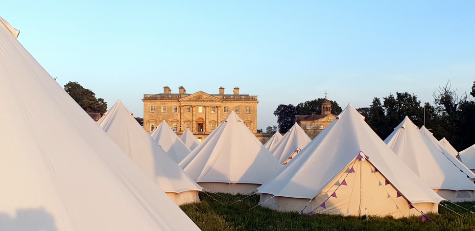 Tents in front of Palladian House - Kite Festival 2023