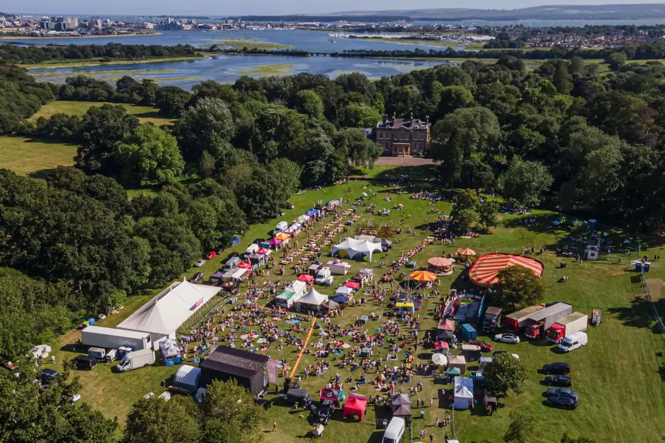 Upton House Food and Music Aerial
