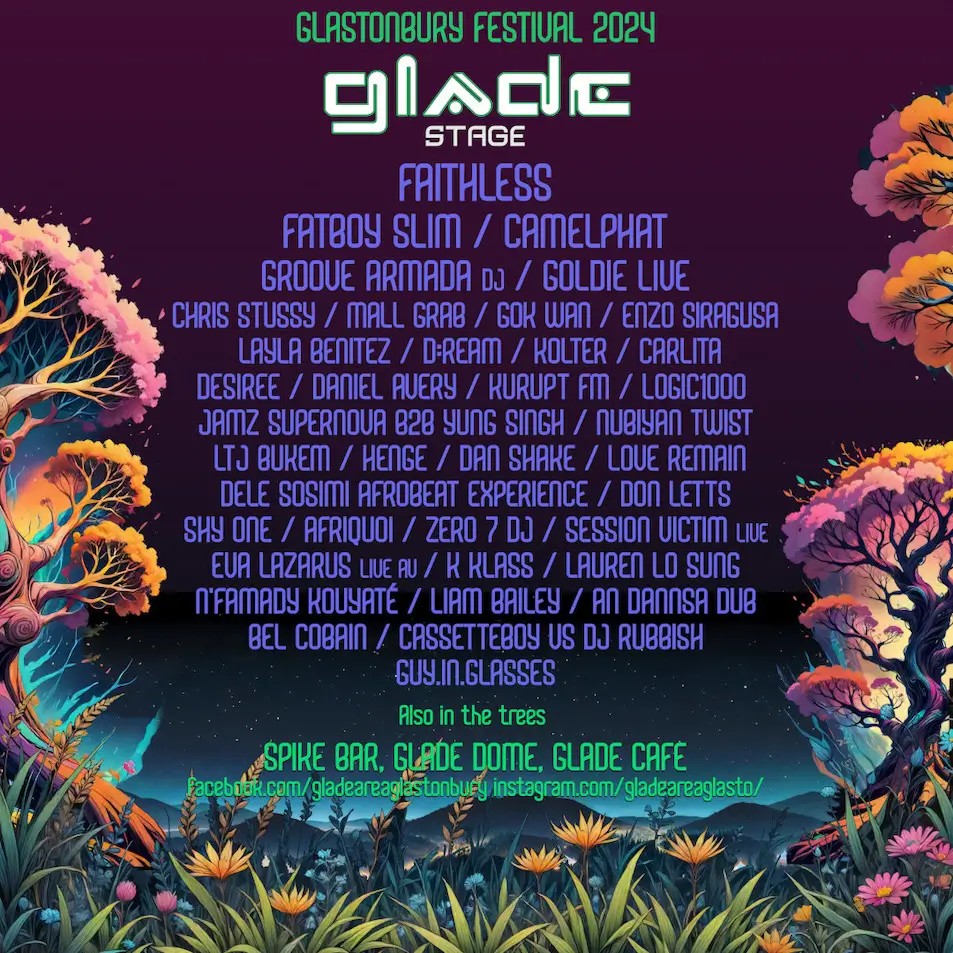 Glastonbury The Glade First Posters 2024