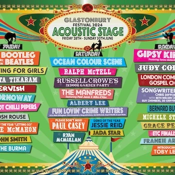 Glastonbury 2024 - First Acoustic Stage Acts Announced!